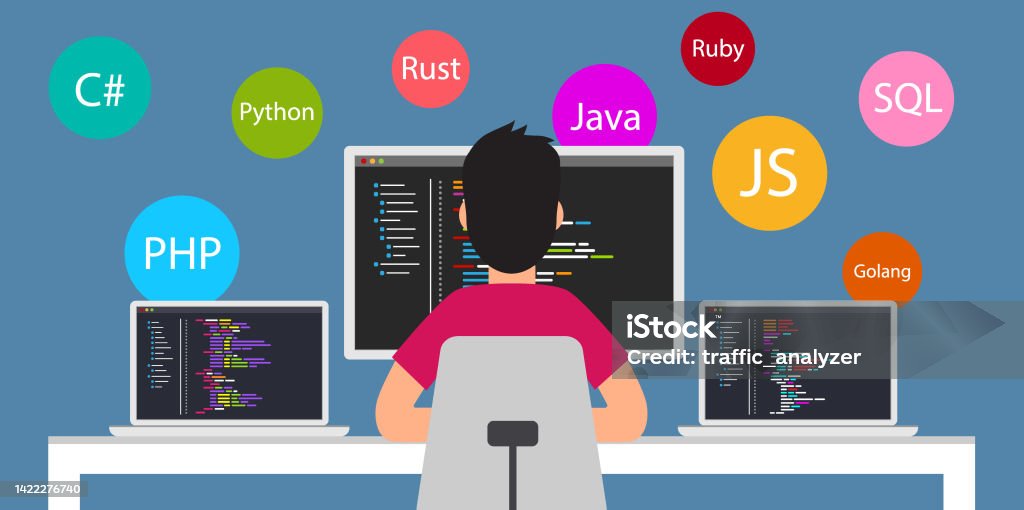Software Developer Flat Design Stock Illustration - Download Image Now ...