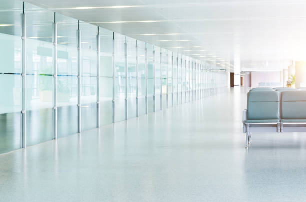 istock Empty departure lounge in airport 1422277503