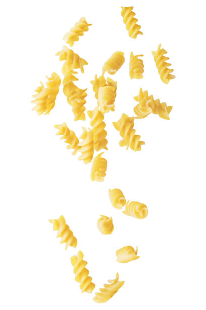 istock Spirals dried pasta on a white isolated background 1422279519