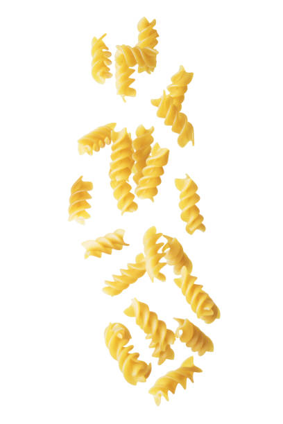 istock Spirals dried pasta on a white isolated background 1422279658