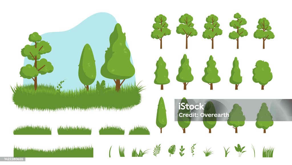 Tree Visual Element Vector Trees And Nature Graphic Elements Stock Illustration - Download ...