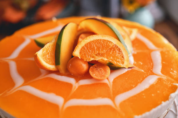 Creamy Orange Cheesecake with Whipped Cream