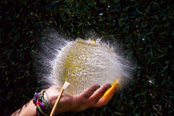 istock Instant burst of a yellow water ballon 1422285184