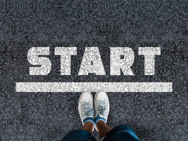 istock START  and legs in sneakers 1422288971
