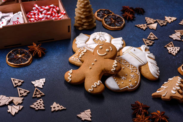 istock Delicious gingerbread cookies with honey, ginger and cinnamon 1422295422