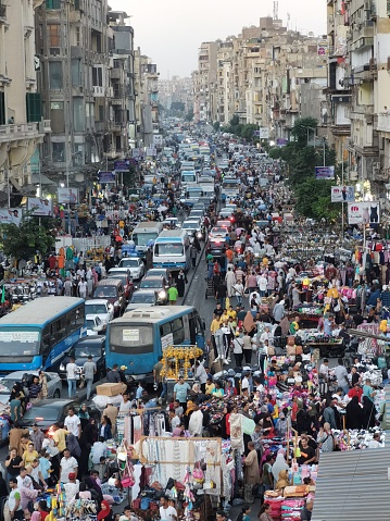 Crowdy street of Cairo