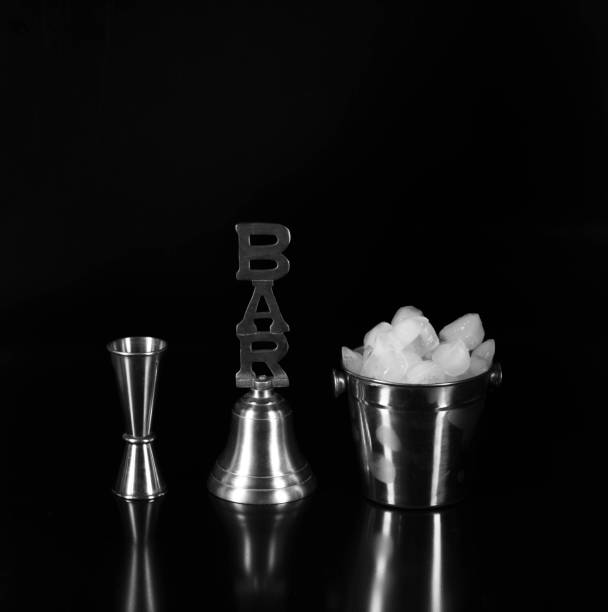 istock bar accessories for drinks isolated on black background 1422304770