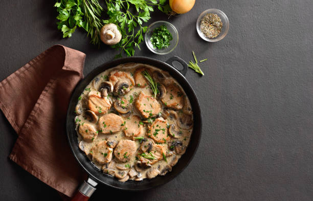 istock Pork medallions in mushroom gravy 1422305667