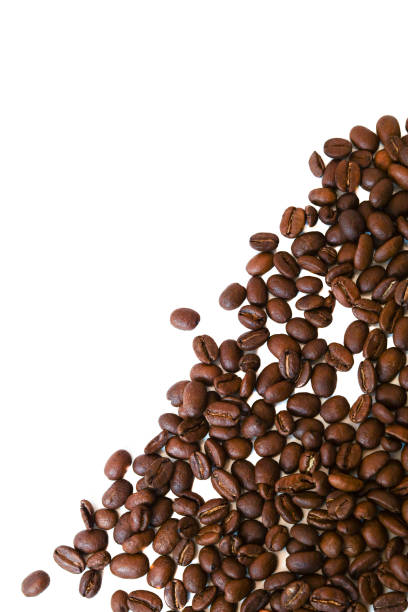 istock Coffee beans isolated on white background with space for text. Coffee background or texture concept. 1422309183