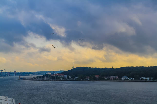 Sailboats during the annual regatta in the Baltic Sea off the coast of Gdynia