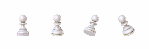 istock White chess Pawn in four different angled views 3D 1422315360