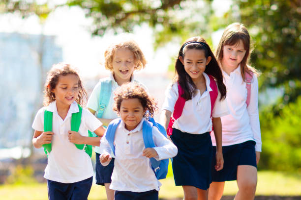 istock Kids back to school. Group of children. 1422322854