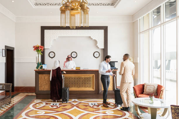 istock Reception area in Riyadh boutique hotel 1422327427