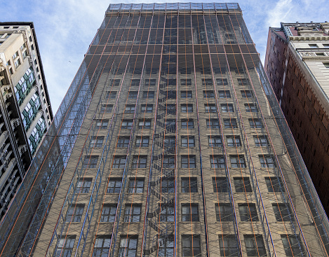 Building reconstruction in Manhattan.