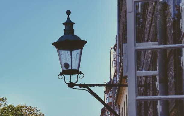 istock Low angle view of wall lamp 1422336683