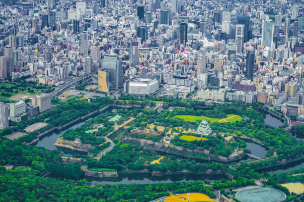 Osaka Castle and Osaka townscape