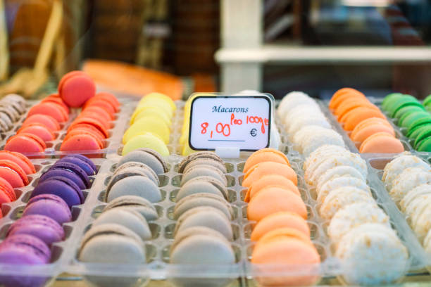 istock Macaroons on display in Le Havre Bakery 1422359360