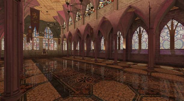 istock Fantasy medieval palace or the castle 3d illustration 1422407399