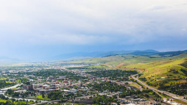 Missoula from Mount Sentinel, Montana Missoula from Mount Sentinel, Montana missoula stock pictures, royalty-free photos & images