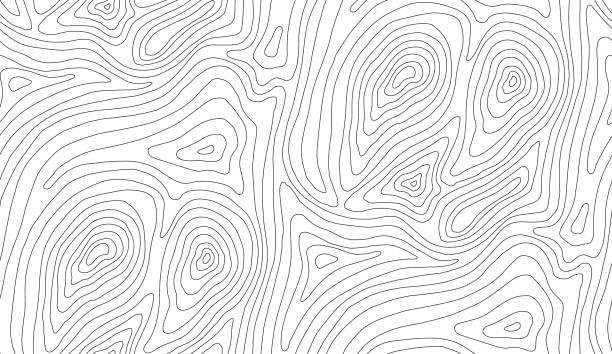 Seamless vector topographic map background white on dark. Line topography map seamless pattern. Mountain hiking trail over terrain. Contour background geographic grid Seamless vector topographic map background white on dark. Line topography map seamless pattern. Mountain hiking trail over terrain. relief map stock illustrations