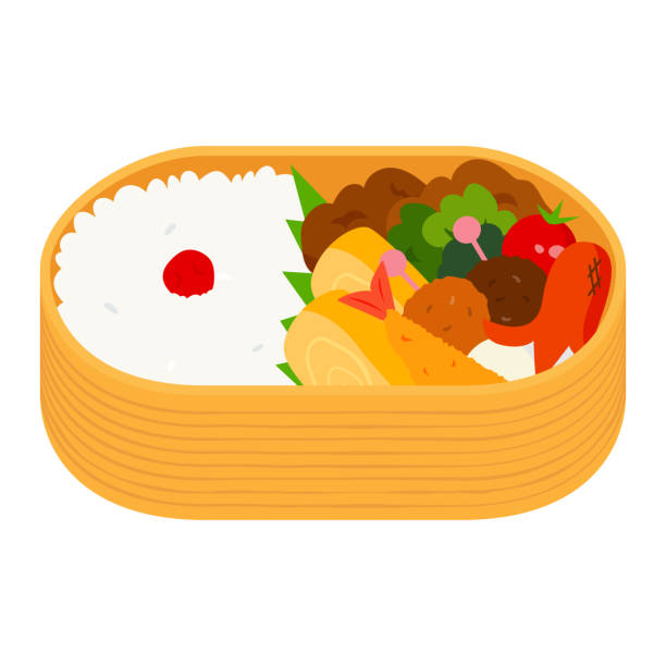 일본 도시락. - bento stock illustrations