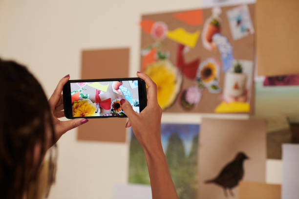 istock Artist Photographing Floral Collage 1422420826