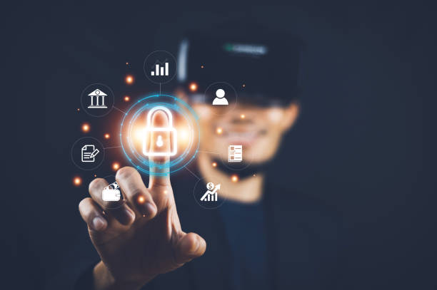 istock User login Fingerprint scan provides security access with biometrics identification. Business Technology Safety Internet Network Concept 1422421353