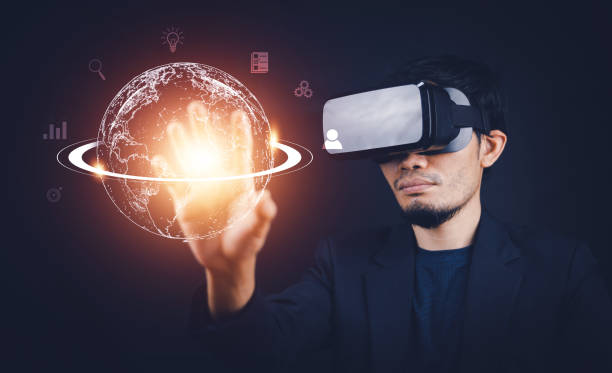 istock Businessman Business global internet connection application technology and digital marketing and virtual Global Internet connection metaverse. 1422421354