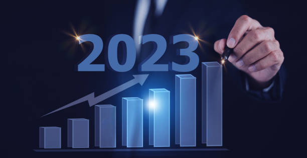 istock Business growth concept, Businessman pointing arrow graph and chart, corporate growth plan or business development to success and growing growth concept 1422421985