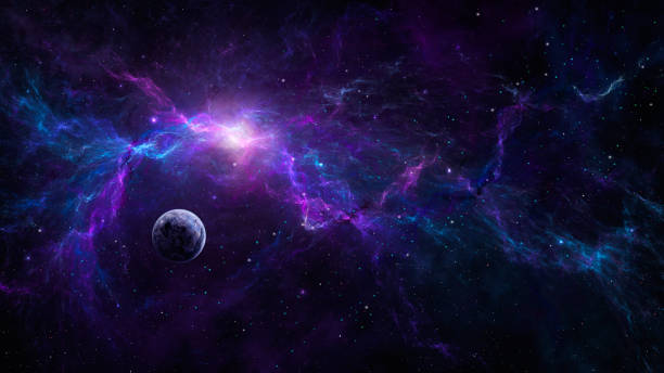 Space background. Planet in colorful fractal blue and violet nebula
https://www.nasa.gov/sites/default/files/images/618486main_earth_full.jpg stock photo