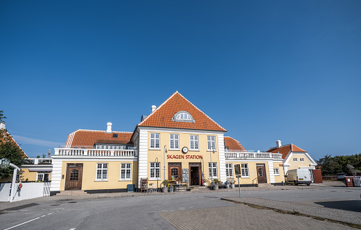 Skagen railway station from 1890 is the northernmost railway station in Denmark.