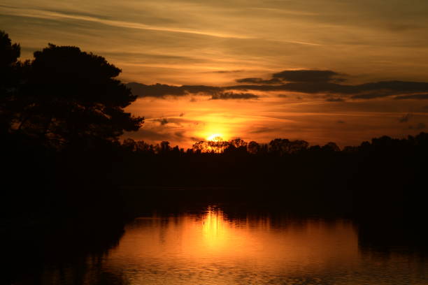 istock Sunset over the lake 1422431272