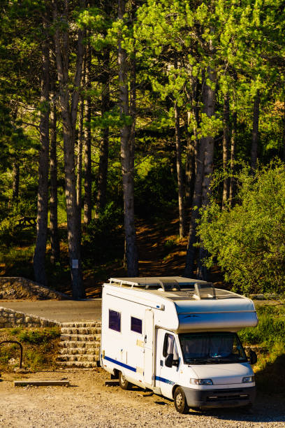 istock Rv camper camping on nature 1422435813