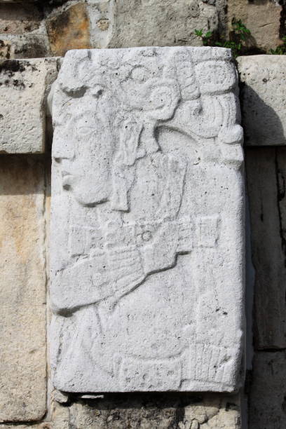 istock Bas-relief with Mayan inscription in Palenque 1422448303