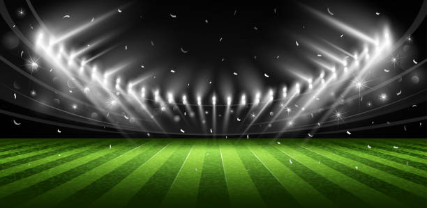 istock Football Arena. Stadium Public Buildings. Vector 1422454858