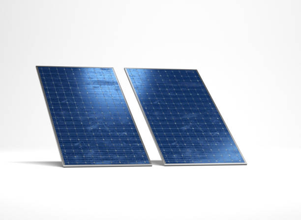 istock solar energy panel in in front of background - 3D Illustration 1422455390