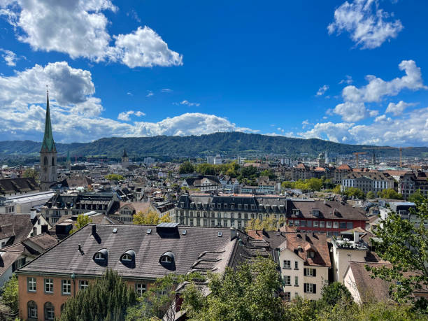 istock Sunny day view on Zurich (Switzerland) skyline 1422462122