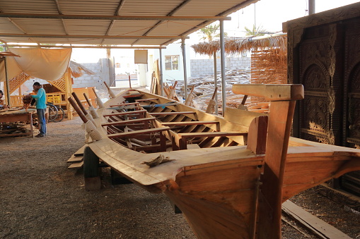 March 21 2022 - Sur in Oman: Building a wooden dhow in a boatyard