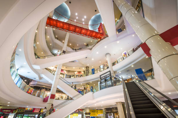 Bangkok, Thailand - September 11, 2019: Shopping mall Terminal 21 and walkway at the front side which connected to the BTS sky train station