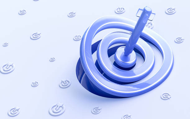 istock bullseye arrow sign folding on white background 3d render concept for 1422474400