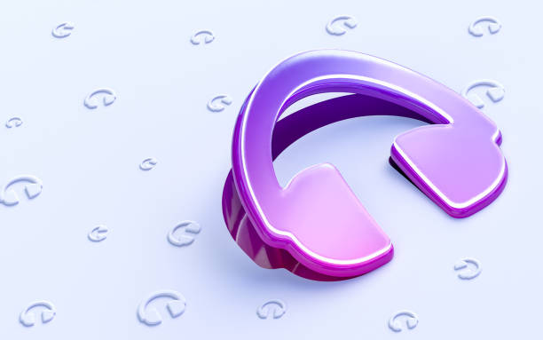 istock headphone sign folding on white background 3d render concept for social 1422474417