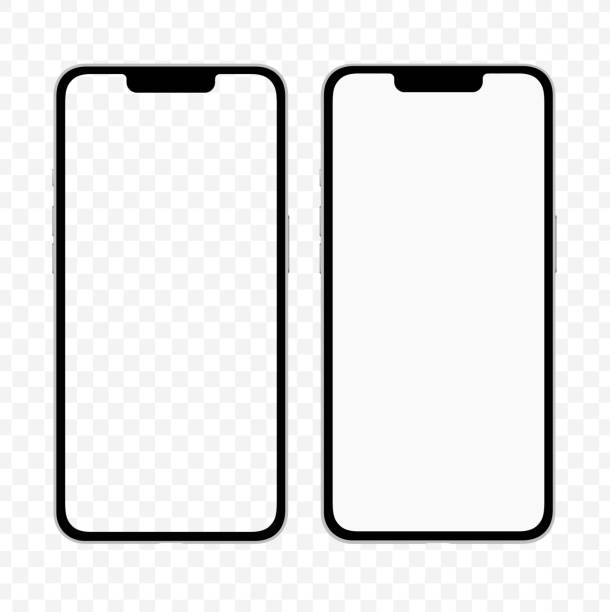 template telepon mirip dengan mockup iphone - phone ilustrasi stok
