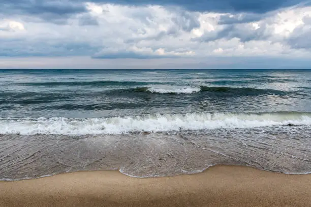 Photo of Beautiful beach with soft waves