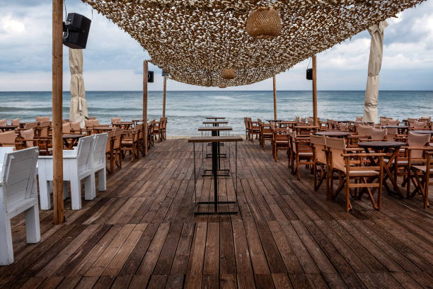 istock Beach club concept by the sea 1422476055