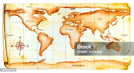 istock Old world map 1422481135
