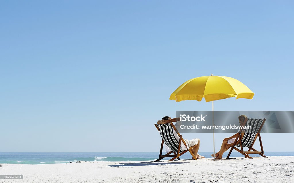 플라주 여름 우산 - 로열티 프리 해변 스톡 사진