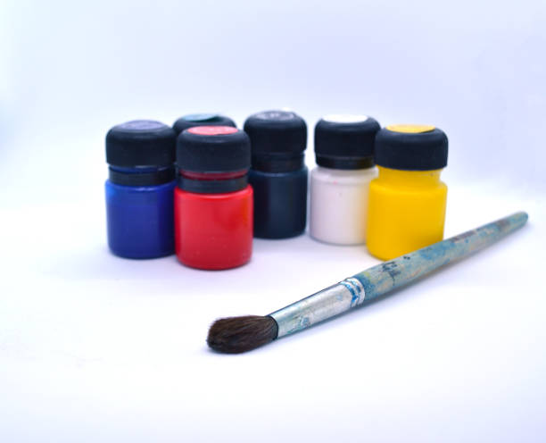 istock Art brush and acrylic paints 1422485492