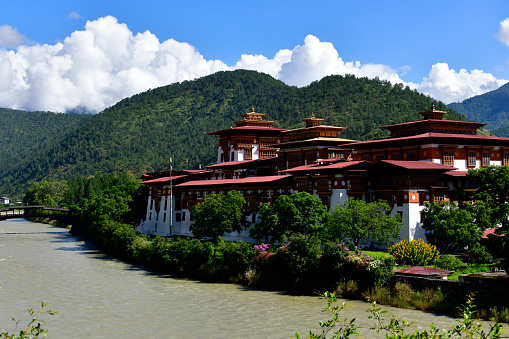 Punakha, Bhutan: Punakha Dzong, aka Pungtang Dechen Photrang Dzong, meaning \