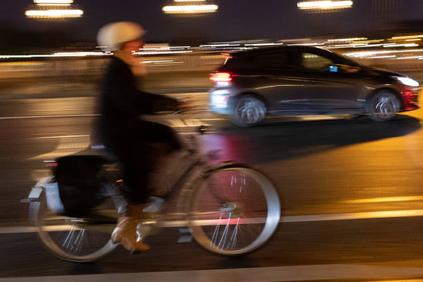 istock Cycling in Paris at night 1422506824