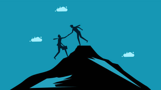 istock Businessmen helping others out of crises. business concept vector 1422508760